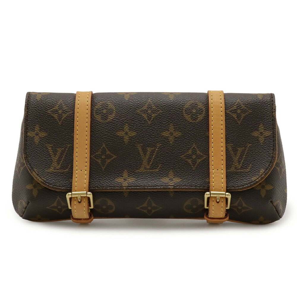 LOUIS VUITTON Authentic Brown Monogram Pochette Clutch Bag - Picture 2 of 6